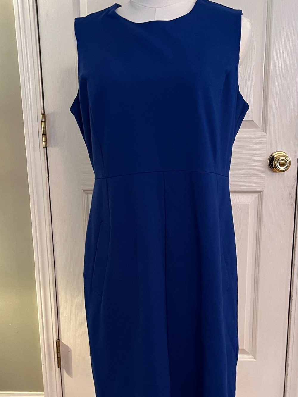 Blue Sleeveless Sheath Dress - Lands End